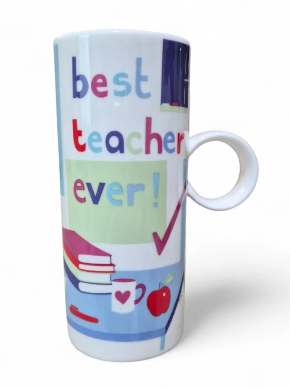 Ceramic Coffee Mug 8oz Best Teacher Ever - My Teacher Is Cool - Fine Bone China